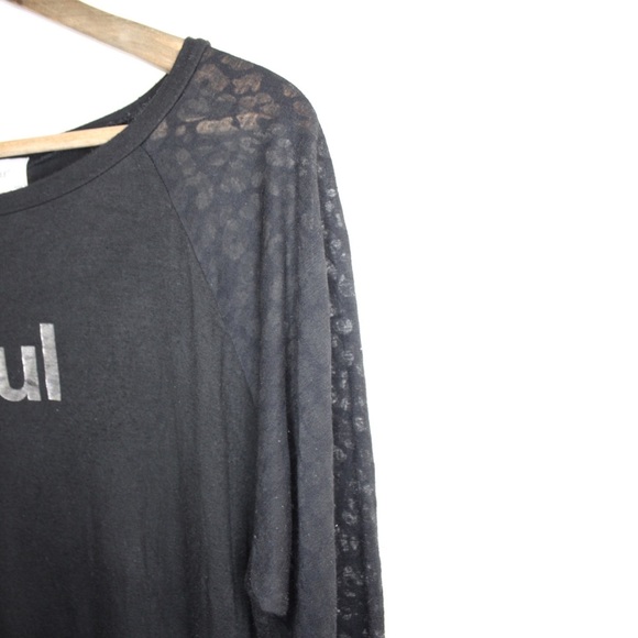 SoulCycle Metallic Preowned Mesh Sleeves Long Sleeve Top Large - Picture 2 of 7